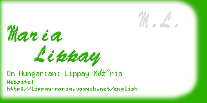 maria lippay business card